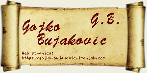 Gojko Bujaković vizit kartica
